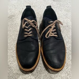 Cole Haan Williams Postman Plain Navy Blue Leather Oxfords, Men’s Size 8